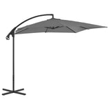 Vidaxl Floating parasol with steel pole 250x250 cm anthracite -colored