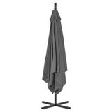 Vidaxl Floating parasol with steel pole 250x250 cm anthracite -colored