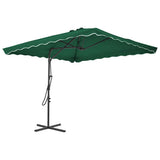 Vidaxl parasol avec poteau en acier 250x250 cm vert
