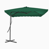 Parasol Vidaxl con poste de acero 250x250 cm verde