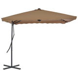 VIDAXL -Parasol mit Stahlpol 250x250 cm Taupe