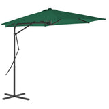 Vidaxl -Parasol mit Stahlpol 300 cm Grün