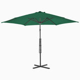 Vidaxl -Parasol mit Stahlpol 300 cm Grün