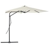 Parasol vidaxl avec poteau en acier 300 cm sable -colore