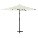 Vidaxl parasol s ocelovým pólem 300 cm písek -