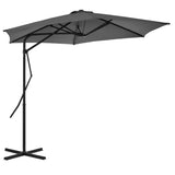 Vidaxl Parasol z jeklenim drogom 300 cm antracit