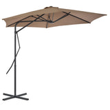 Vidaxl Parasol z jeklenim drogom 300 cm Taupe