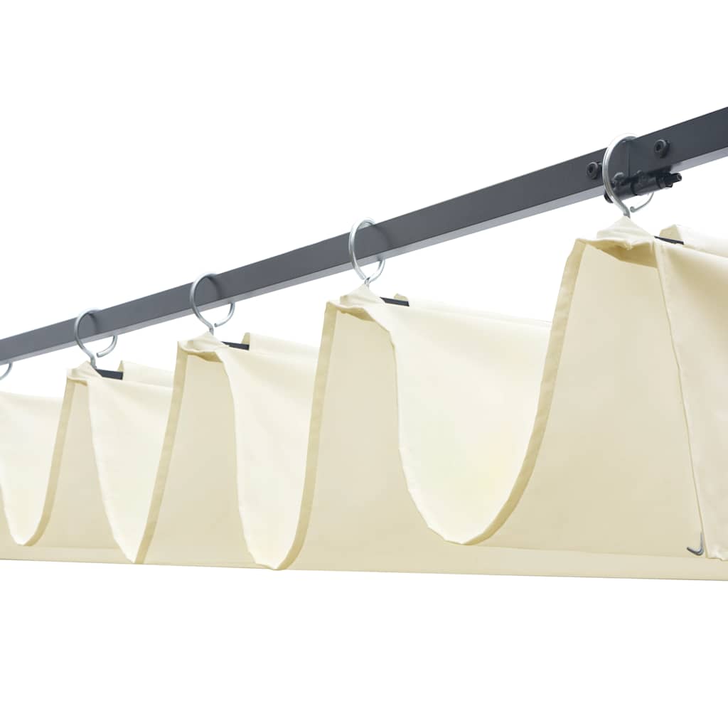 Tonnelle Vidaxx avec toit 300x300x200 cm poly rotin marron et crème