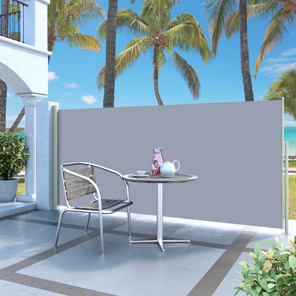 Pare-brise Vidaxl extensible 140x300 cm gris