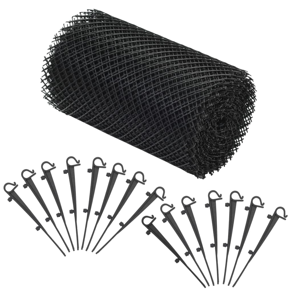 VidaXL grillage de gouttière 4 pièces avec pinces 1,08 ㎡ HDPE