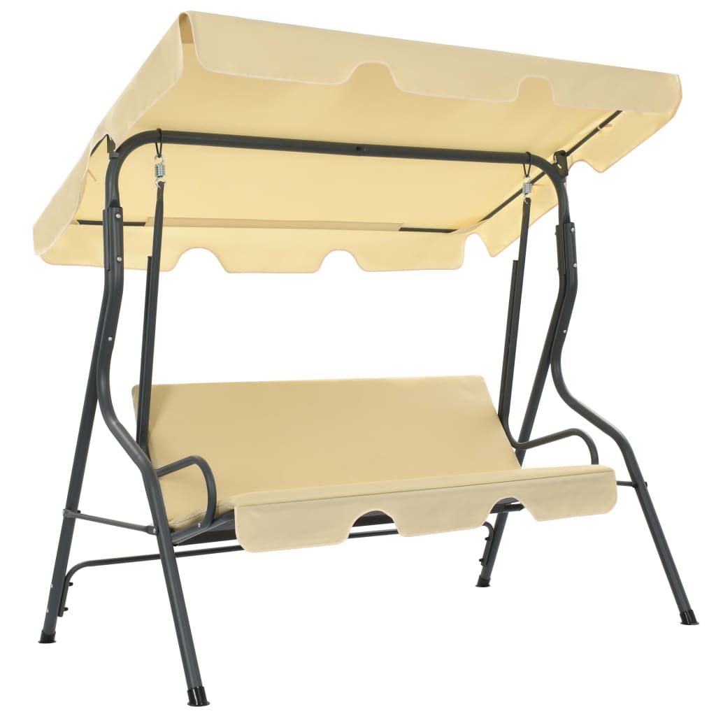 VidaXL Swing bench 170x110x153 cm cream white