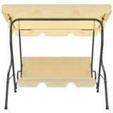 Vidaxl Swing Bench 170x110x153 cm crème blanche
