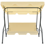 VidaXL Swing bench 170x110x153 cm cream white