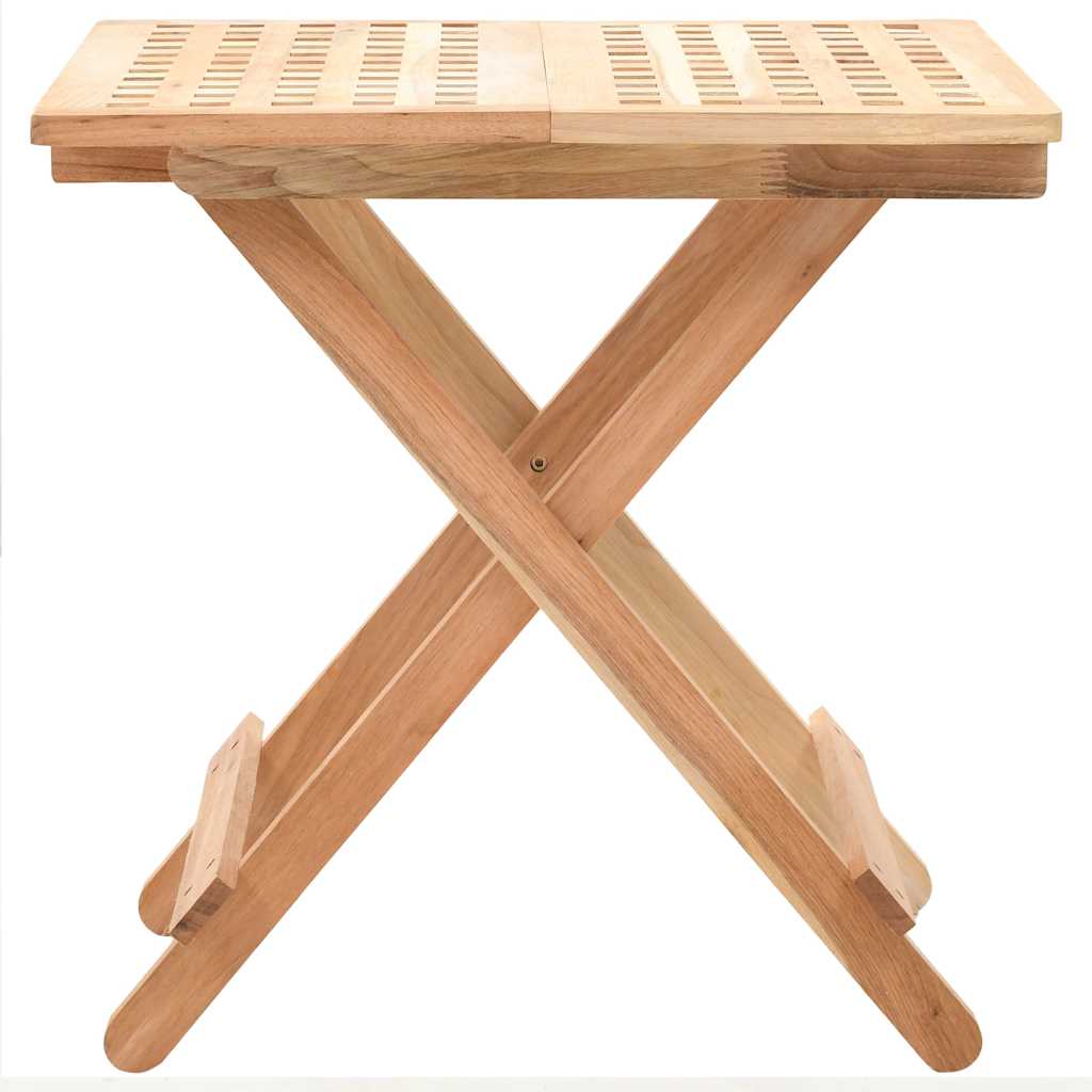 Vidaxl bijzettafel inklapbaar 50x50x49 cm massief walnotenhout