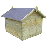 VidaXL dog loft for garden with folding roof impregnated pine