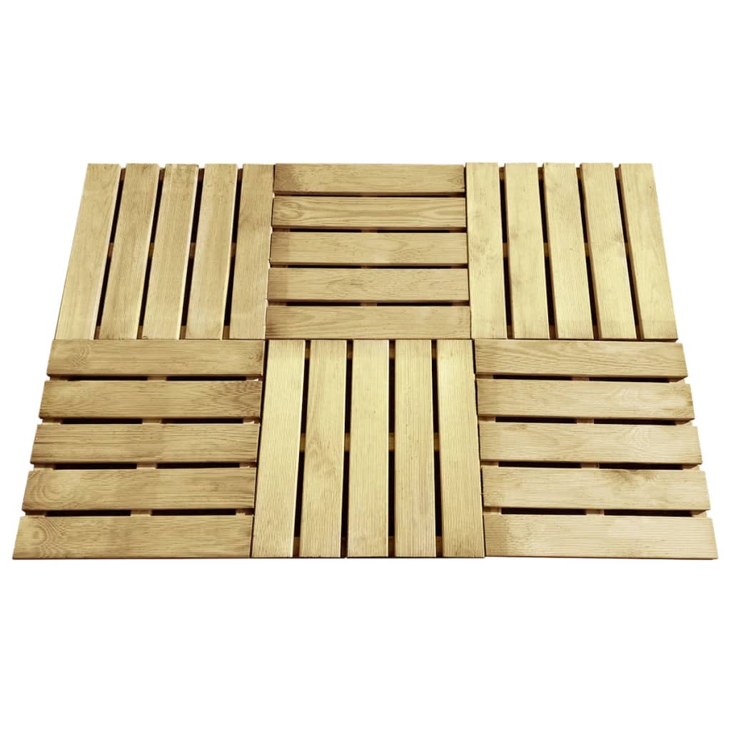 Vidaxl Terrace Tiles 6 st 50x50 cm de madera verde