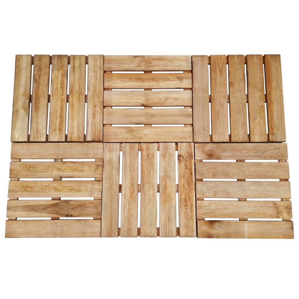 Vidaxl Terrace Tiles 6 st 50x50 cm de madera marrón