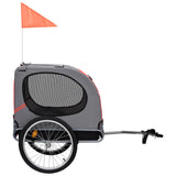 Vidaxl Dog Bike Trailer rouge et noir