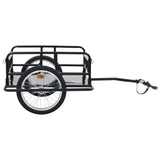 Vidaxl fietstrailer 130x73x48,5 cm staal zwart