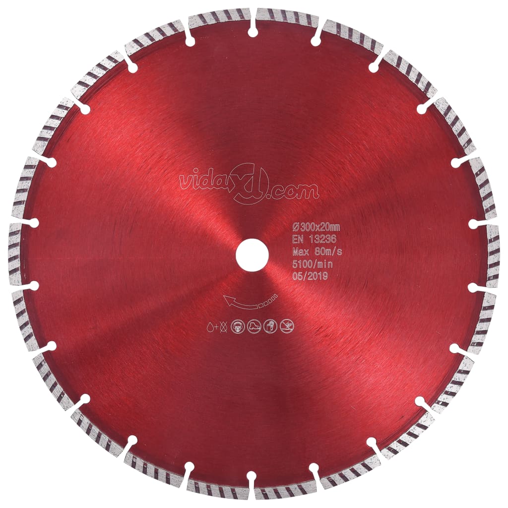 Vidaxl Diamond Saw Blade med turbo 300 mm stål