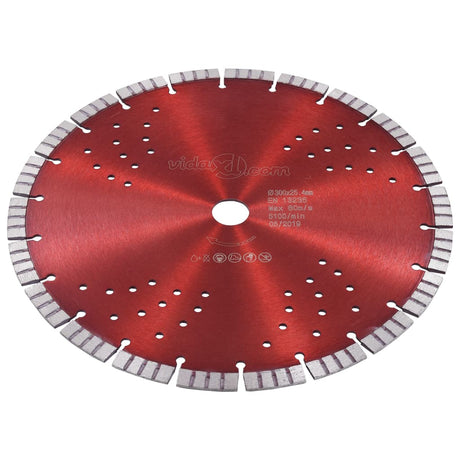 Blade de scie à diamant Vidaxl avec turbo et trous 300 mm en acier
