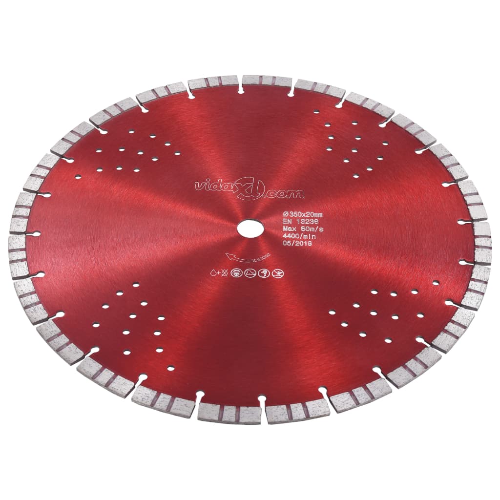 Vidaxl Diamond Saw Blade med turbo og huller 350 mm stål