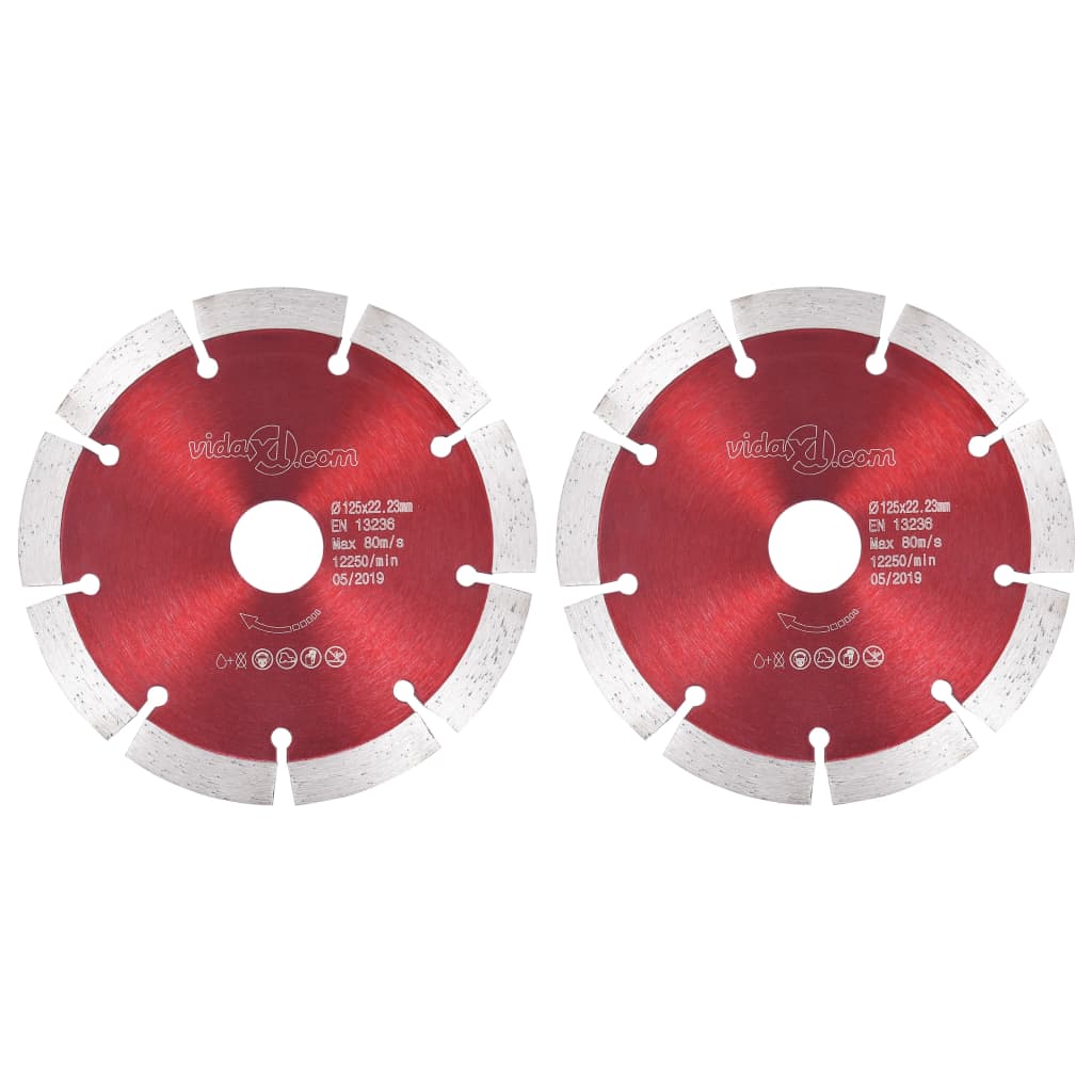 Vidaxl Diamond Saw Blades 2 PCS 125 mm in acciaio