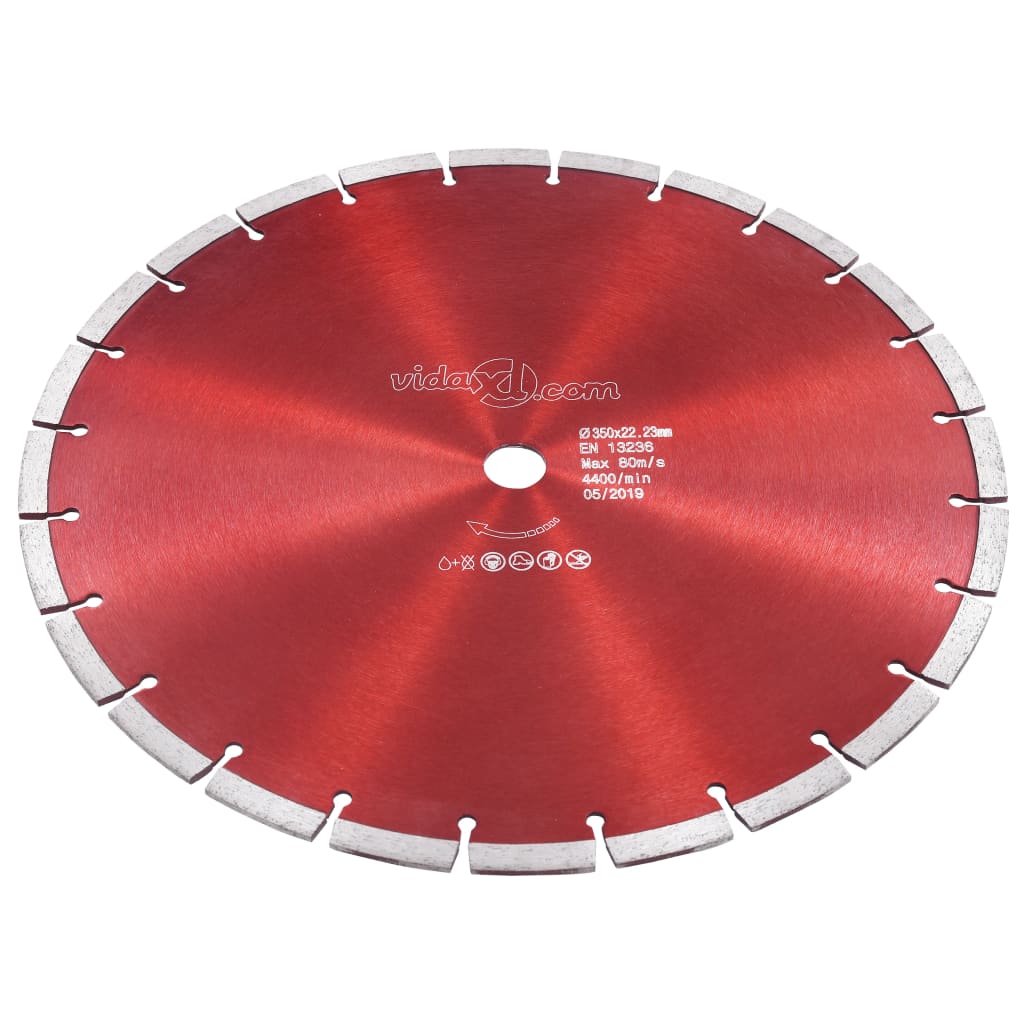 Vidaxxl lame de scie diamantée 350 mm acier