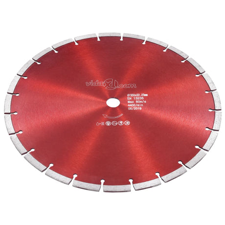 Vidaxxl lame de scie diamantée 350 mm acier