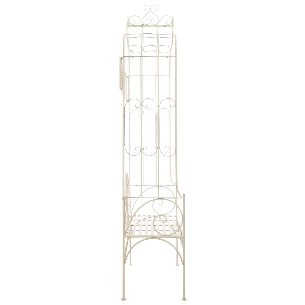 Vidaxl tuinbank 122 cm ijzer antiekwit