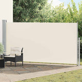Pare-brise Vidaxl extensible 160x500 cm crème