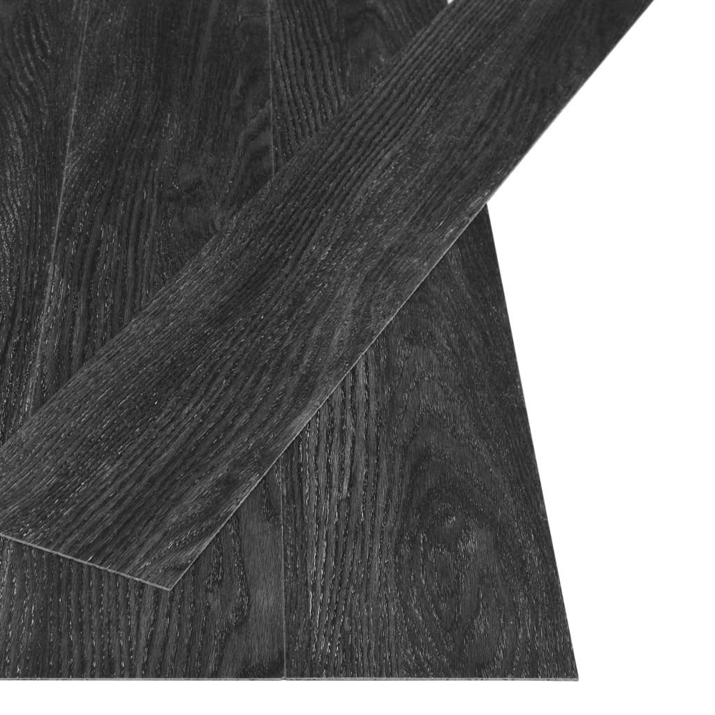 Tablas de piso Vidaxl autoadhesivo 4.46 m² 3 mm PVC Oak antracita