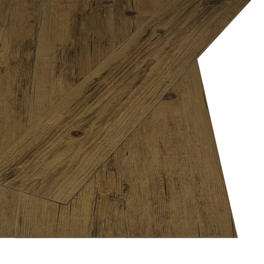 Vidaxl Floorboards Selvlavt 4,46 m² 3 mm PVC Natural Brown