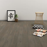 Vidaxl Floorboards Auto -Adhesivo 4.46 m² 3 mm de PVC gris y marrón