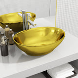 Vidaxl Washbasin 40x33x13.5 cm ceramiczne złoto w kolorze