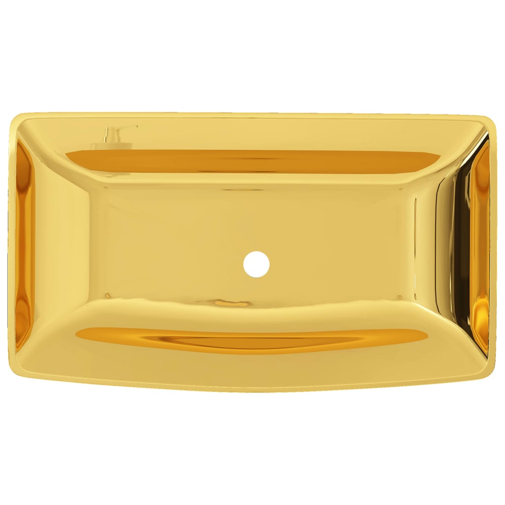 VIDAXL WASHBAIN 71X38X13,5 CM Keramik Gold gefärbt