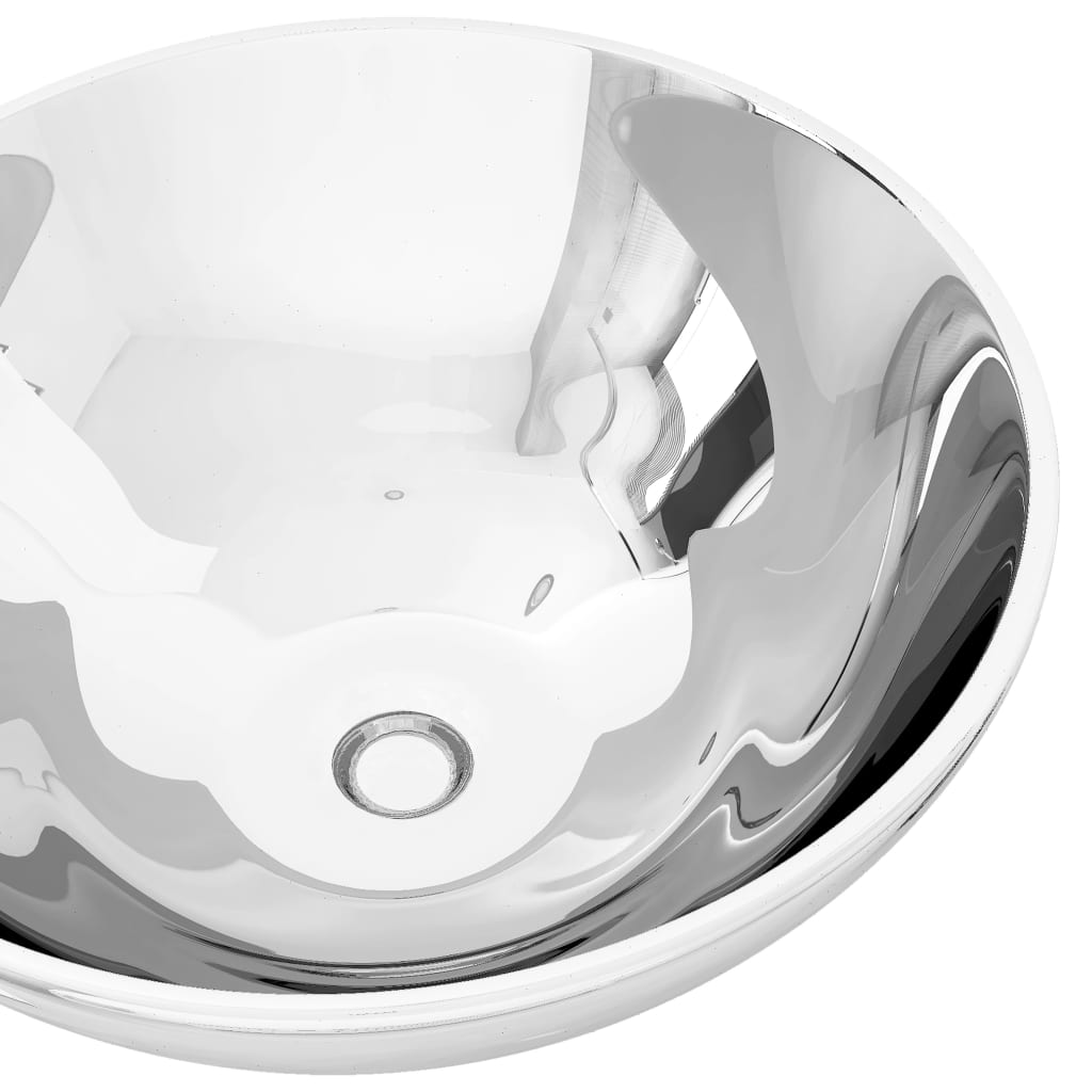 Vidaxl WashBasin 32,5x14 cm keramične srebrne barve