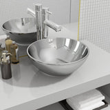 Vidaxl WashBasin 32,5x14 cm keramične srebrne barve