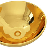 Vidaxl Washbasin 32,5x14 cm keramično zlato obarvano