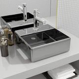 Vidaxl Washingin avec trou de grue 38x30x11,5 cm en céramique argent couleur