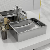 Vidaxl WashBasin 41x30x12 cm keramične srebrne barve