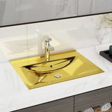 Vidaxl Washingin avec atterrissage 60x46x16 cm en or de couleur en or