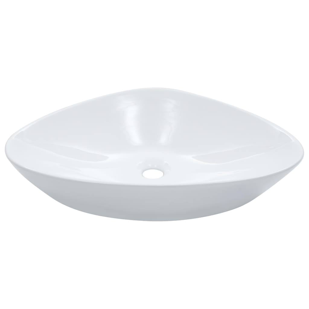 Vidaxl Washbasin 58.5x39x14 cm Céramique blanc