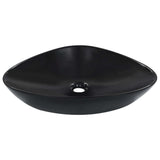 Vidaxl Washbasin 58.5x39x14 cm Black en céramique