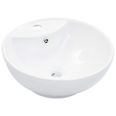 Vidaxl Washingin avec atterrissage 46,5x18 cm blanc céramique