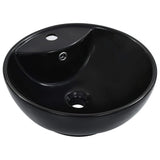 Vidaxl Washingin avec atterrissage 46,5x18 cm Black en céramique