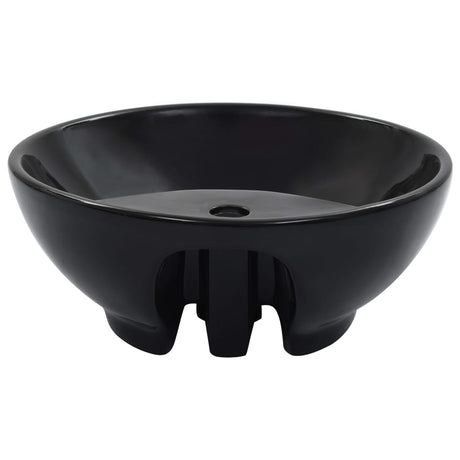 Vidaxl Washingin avec atterrissage 46,5x18 cm Black en céramique