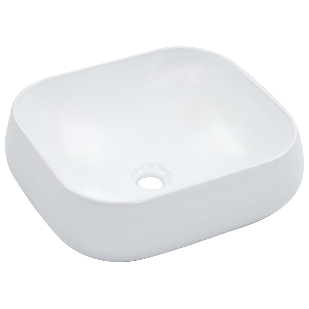 Vidaxl Washbasin 44.5x39.5x14,5 cm keramična bela