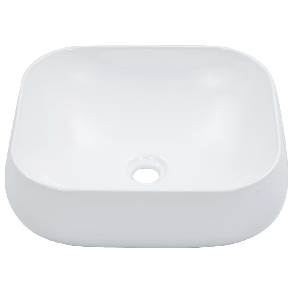 Vidaxl Washbasin 44.5x39.5x14,5 cm keramična bela