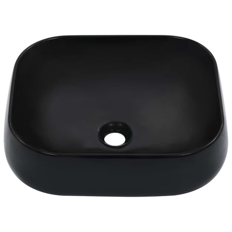 Vidaxl Washbasin 44.5x39.5x14.5 cm Noir en céramique